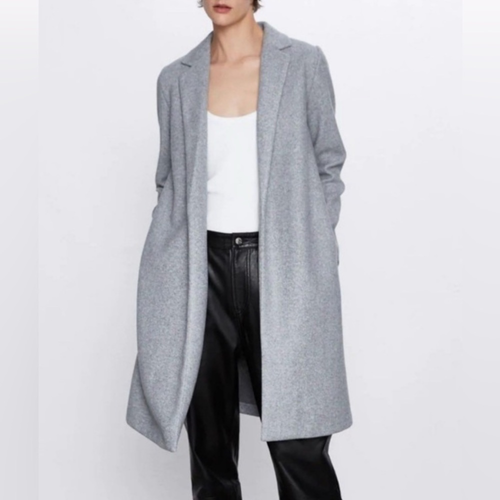 Zara Open Front Gray Coat
